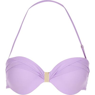 Light purple balconette bikini top